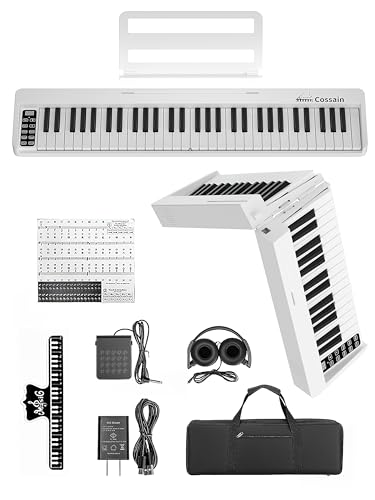 Amazon | Cossain BX-18 電子ピアノ 61鍵盤 折り畳み式 初心者
